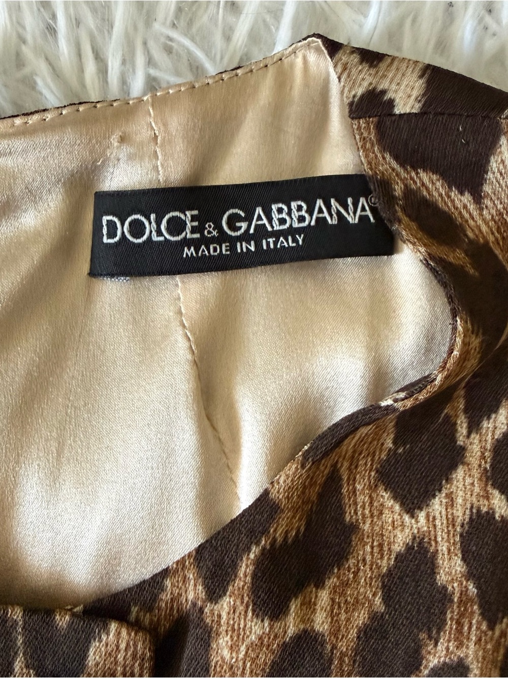 Dolce & Gabbana Leopard Print A-line Shift Dress with Silk Lining Size IT 44 - Picture 10 of 11